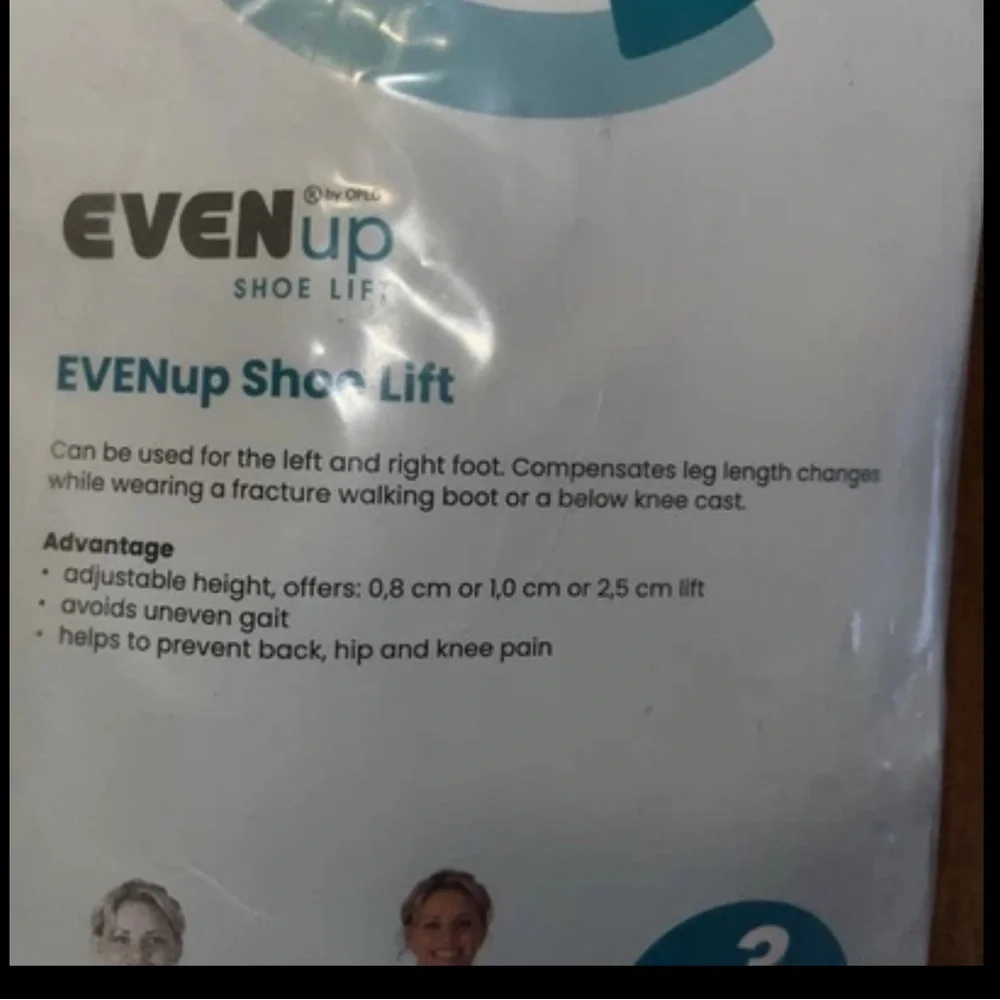 OPED EVENup Orthotic Shoe Lift Bringing Balance & Symmetry 2 Yr Gait Sz Medium